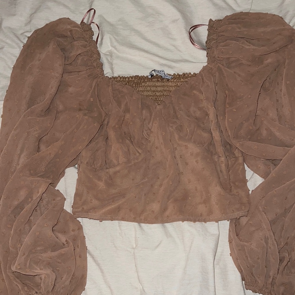 Brown crop top